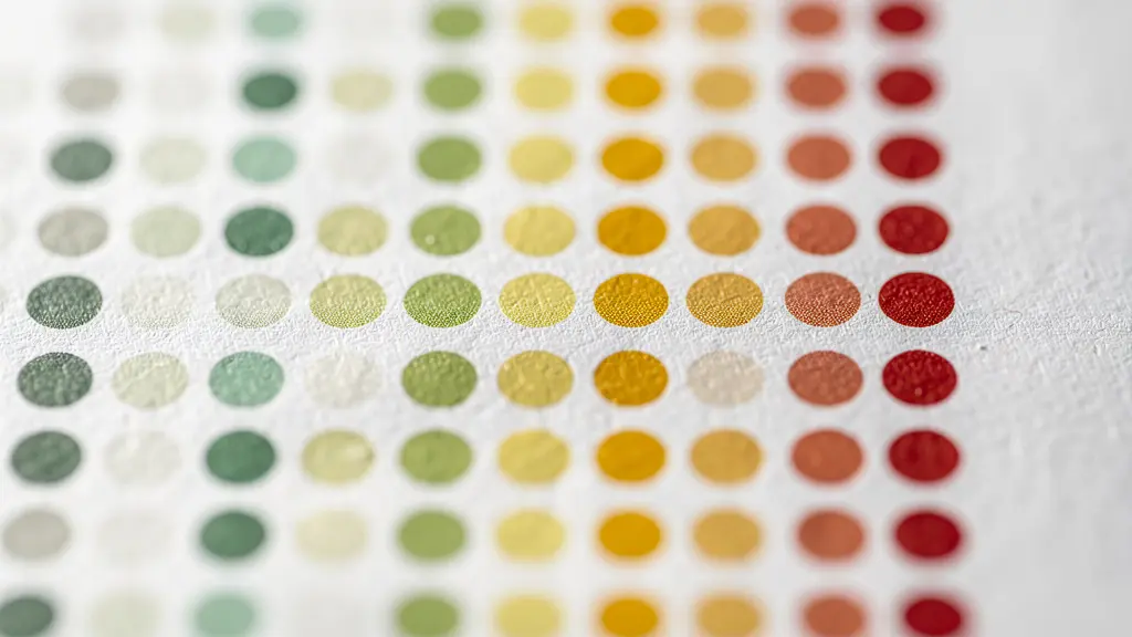 Vue macro d'un calendrier papier avec des pastilles de couleur représentant les variations de prix