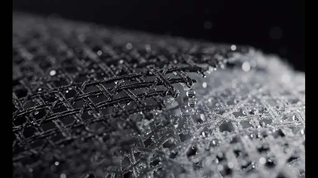 Macro détaillée d'un système de filtration de gourde en action