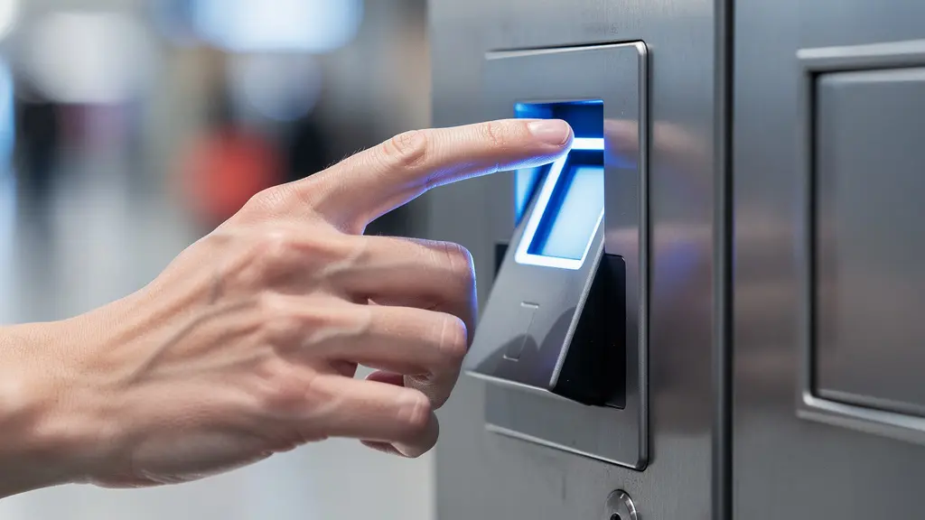 Voyageur déposant ses bagages dans une consigne moderne