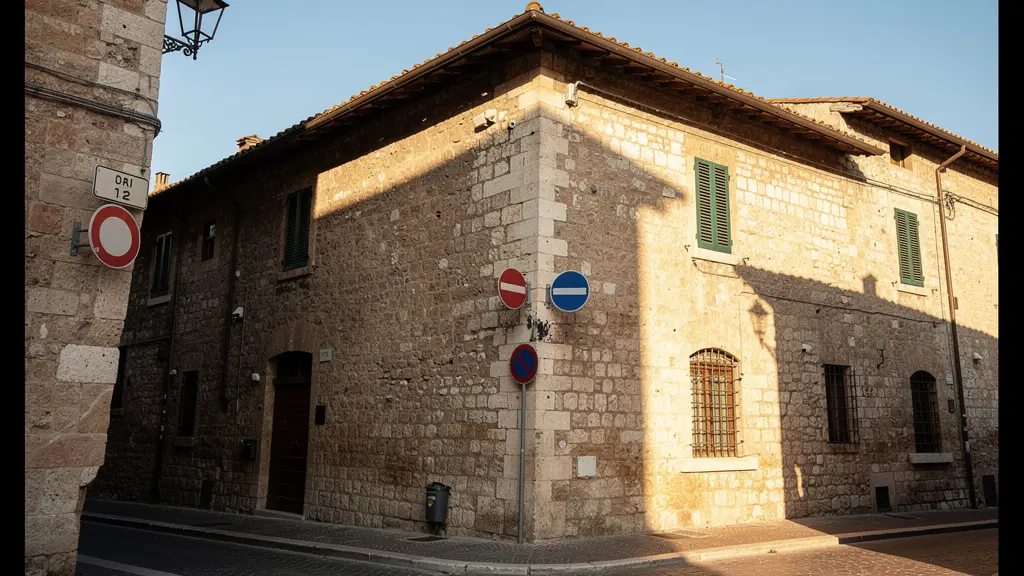 Panneau de signalisation ZTL dans une rue italienne historique
