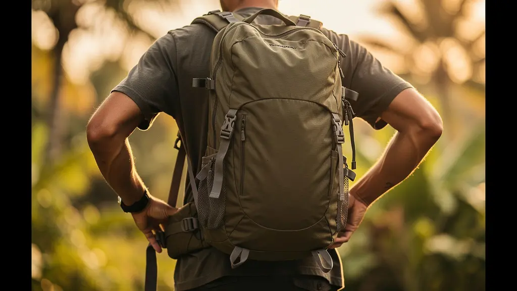 Démonstration du réglage correct des sangles de hanches et bretelles d'un sac à dos